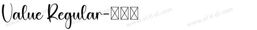 Value Regular字体转换